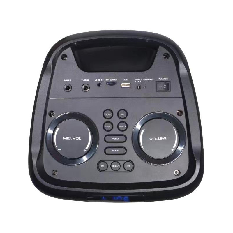 Бездротова акустична система Goldteller GT-5040 ∙ Аудіосистема колонка з мікрофоном ∙ MP3 ∙ USB ∙ FM радіо ∙ Bluetooth ∙ RGB підсвітка + Пульт + Бездротовий мікрофон у комплекті - мініатюра 3