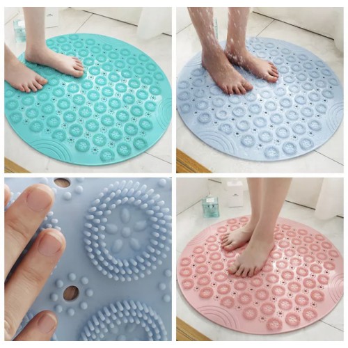 Антиковзний масажний килимок для ванної на присосках ∙ Акупунктурний килимок ПВХ для ніг у ванну кімнату - мініатюра 3