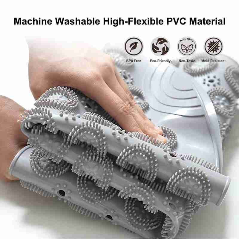 Антиковзний масажний килимок для ванної на присосках ∙ Акупунктурний килимок ПВХ для ніг у ванну кімнату - мініатюра 6