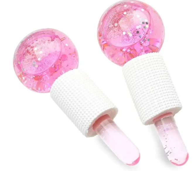 Кріосфери Ice Globes Blue для масажу обличчя та декольте ∙ Кріомасажер охолоджуючий проти набряків, зморшок, почервоніння та висипань - мініатюра 2