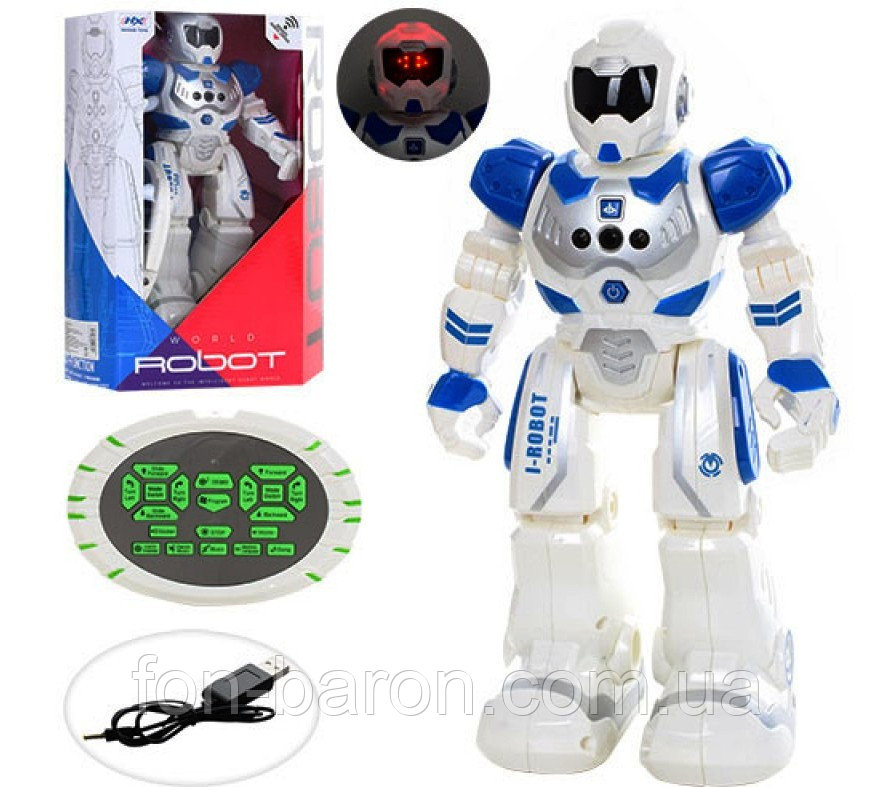 Інтерактивний робот-поліцейський на радіокеруванні 1609 ∙ Багатофункціональна іграшка Робот з пультом керування ∙ USB зарядка - мініатюра 2