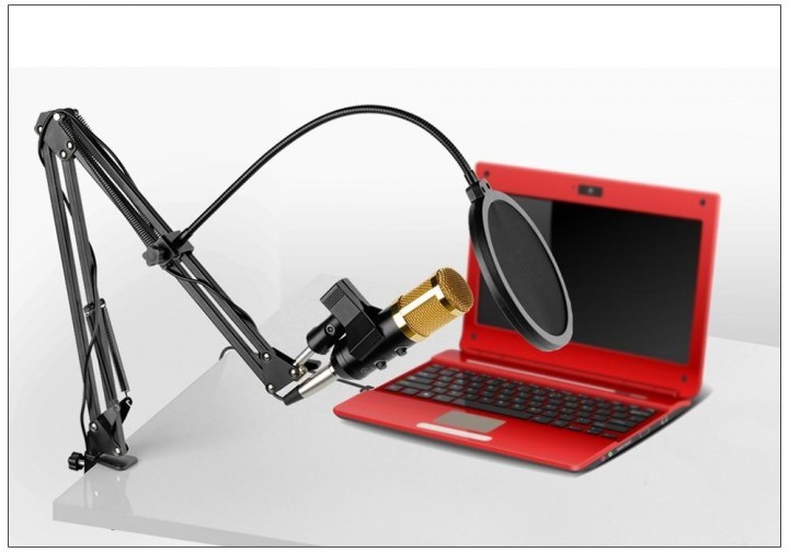 Конденсаторний студійний мікрофон VGS M-800U PRO-MIC зі стійкою та вітрозахистом ∙ Професійний мікрофон для домашнього та студійного запису - мініатюра 8