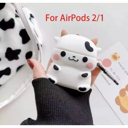 Силіконовий захисний 3D чохол для кейсу навушників Apple AirPods з карабіном - мініатюра 8