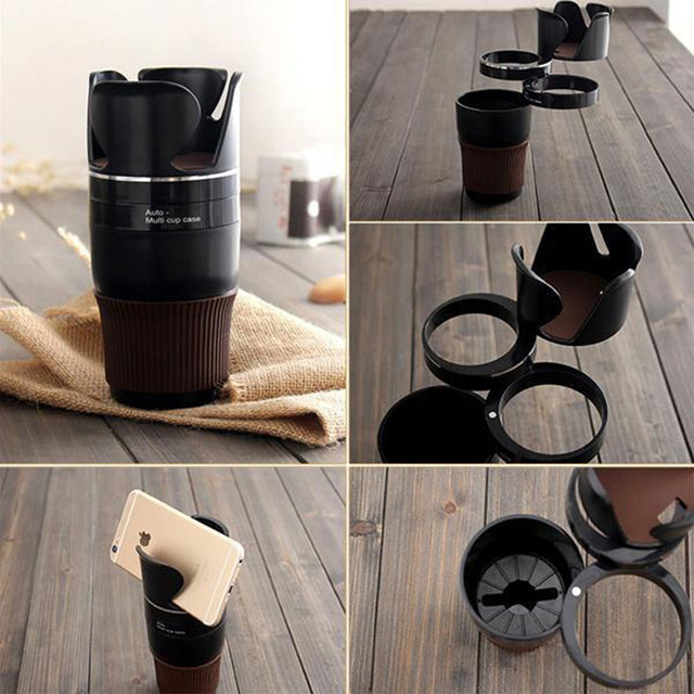 Автомобільний холдер підстаканник у машину Car holder Multi cup 5 в 1 ∙ Мультичашка – органайзер тримач склянок, напоїв, телефону та аксесуарів - мініатюра 9