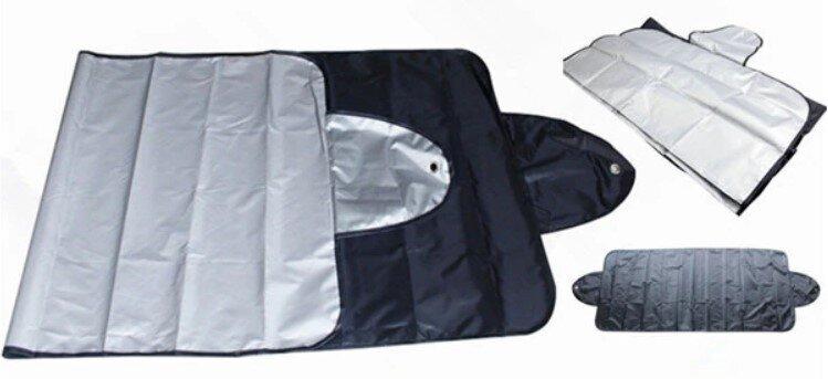 Автомобільна накидка – чохол на лобове скло ∙ Двостороння захисна накидка – тент від пилу та зледеніння скла автомобіля - мініатюра 5