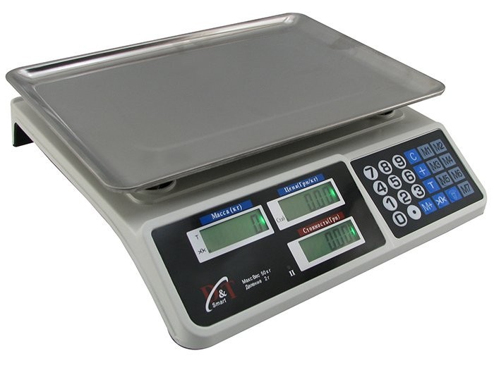 Ваги торговельні електронні Smart DT-809 до 50 кг ∙ ділення 2 г - мініатюра 2
