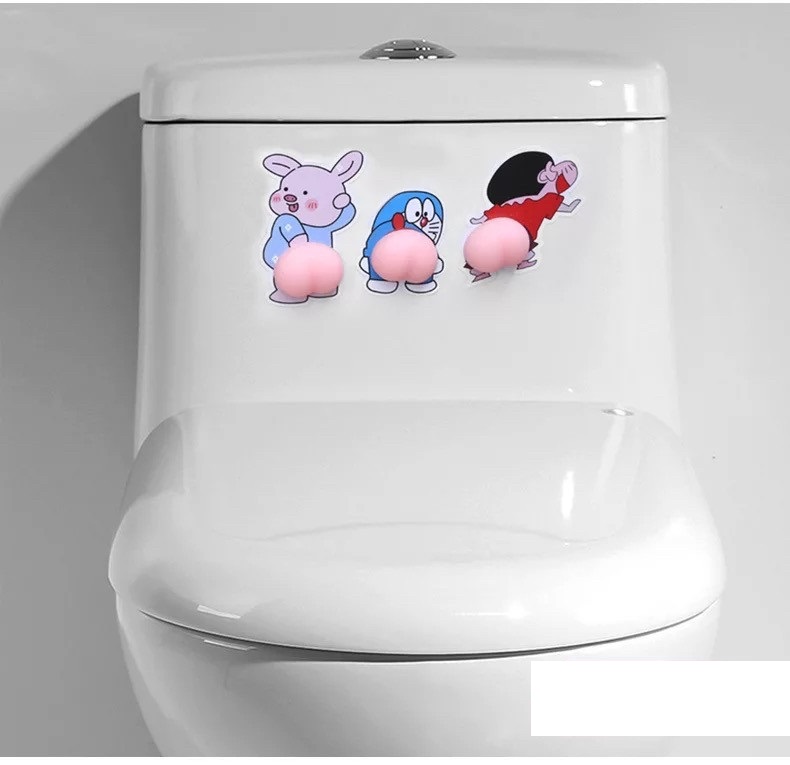 Антистрес наліпки багатофункціональні 3D Обмежувач – стопор від удару об стіну/дверей машини/тримач телефону "Попка", Набір 2шт. - мініатюра 2