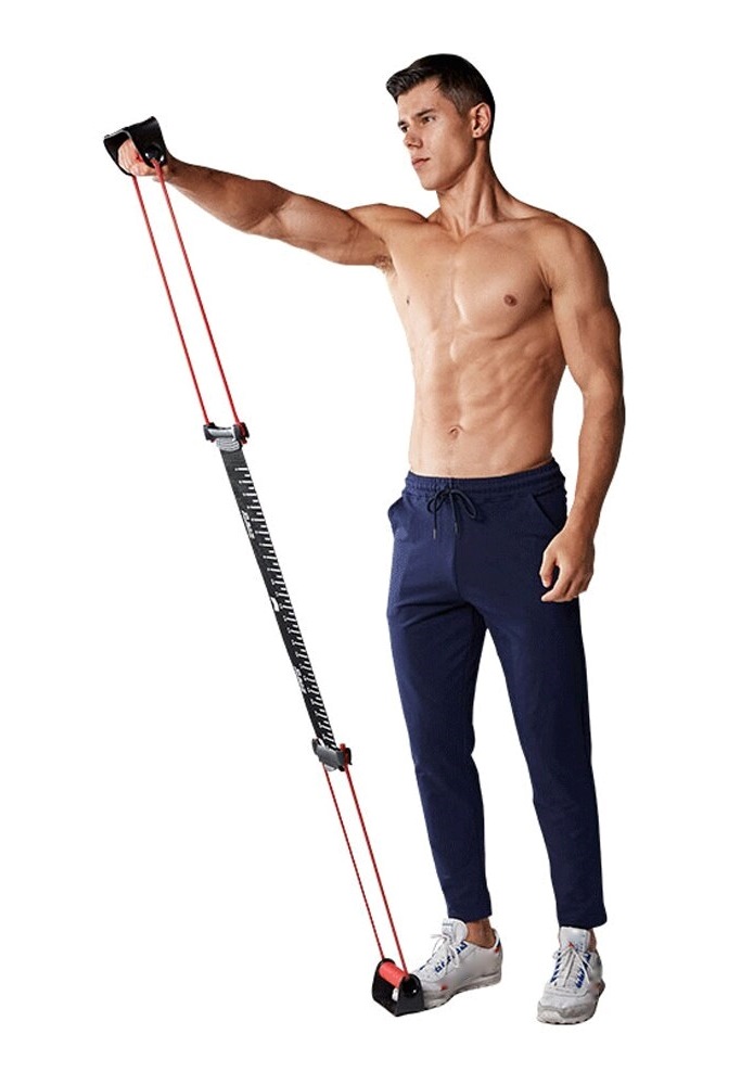 Тренажер – еспандер для фітнесу та тренувань Lutino Multi Function Puller Багатофункціональний силовий тренажер для рук, спини, преса, зміцнення всього тіла - мініатюра 2