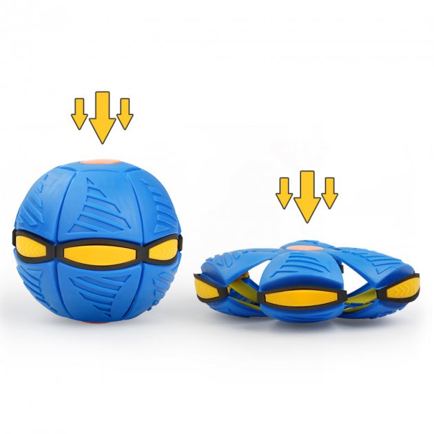 Складаний м'яч-трансформер Flat Ball Disc з LED підвіткою для фрісбі та активних ігор - мініатюра 4
