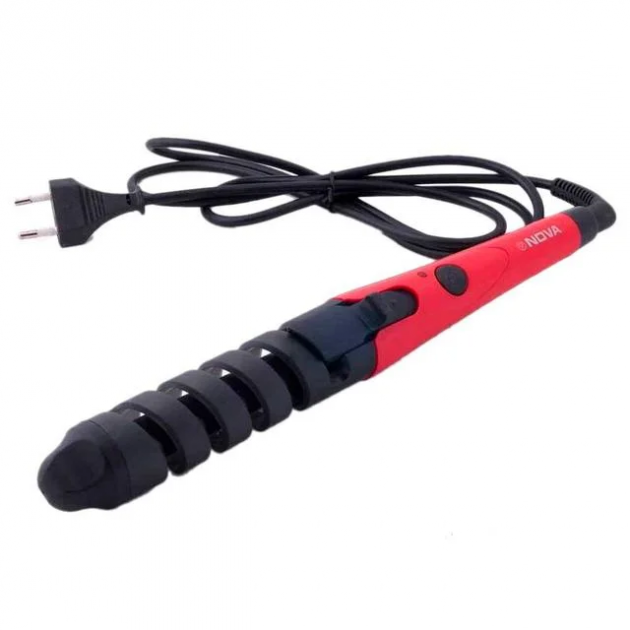 Спіральна плойка для укладання волосся NOVA 2007A ∙ Стайлер для укладання та створення локонів