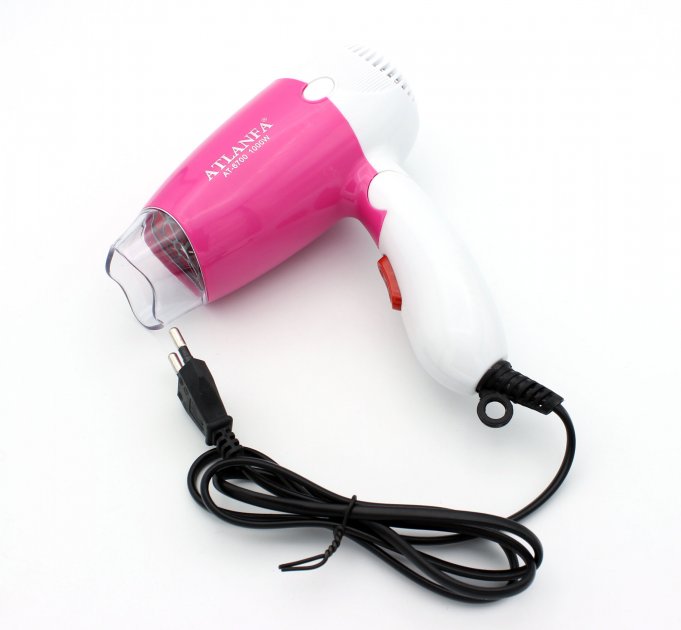 Фен дорожній складний для сушіння та укладання волосся Atlanfa AT-6700, 1000 Вт - мініатюра 2