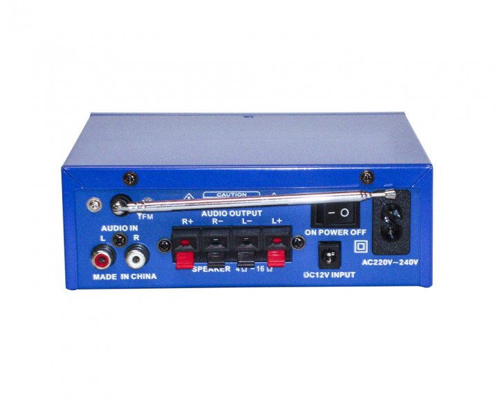 Підсилювач потужності звуку UKC SN-3636BT Blue з Bluetooth та радіо - мініатюра 4