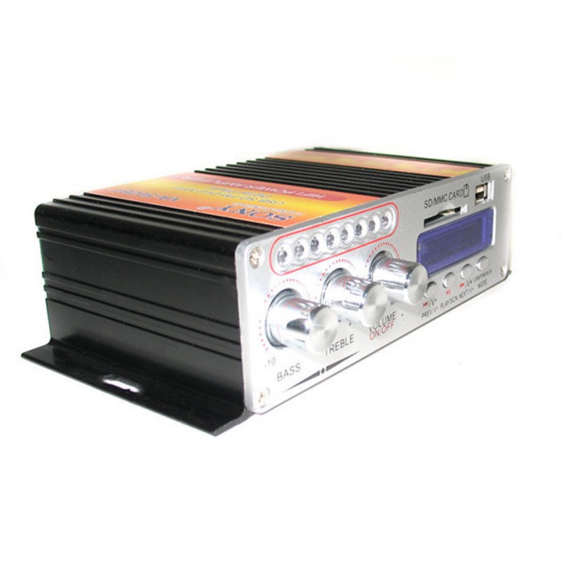 Підсилювач звуку UKC VA-502R двоканальний з Bluetooth, Караоке, FM радіо та пультом