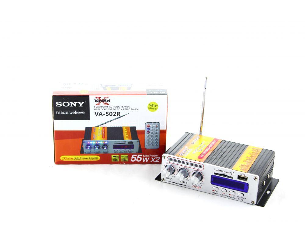 Підсилювач звуку UKC VA-502R двоканальний з Bluetooth, Караоке, FM радіо та пультом - мініатюра 4