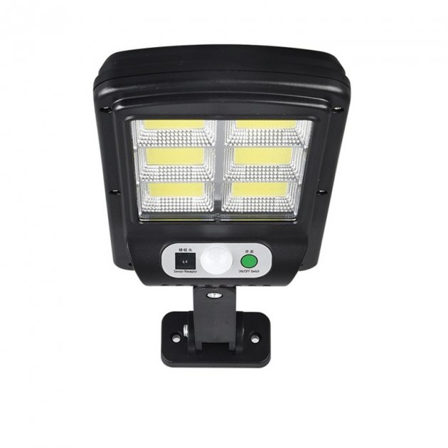 Вуличний ліхтар із сонячною панеллю LED Solar Street Light BL BK 120-6COB ∙ Акумуляторний світильник з датчиком руху та пультом 2200mA на сонячній батареї - мініатюра 3