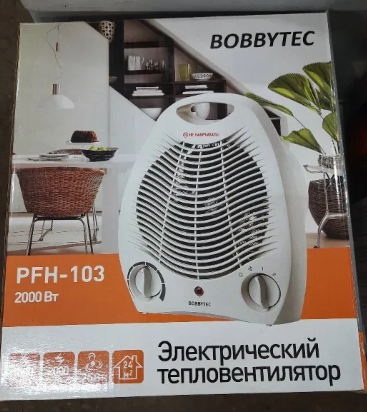 Тепловентилятор електричний обігрівач – дуйка для дому BOBBYTEC PFH-103, 2000 Вт - мініатюра 4