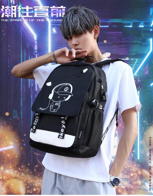 Міський повсякденний рюкзак, що світиться у темряві ∙ Ранець для школи, спорту, туризму - мініатюра 6