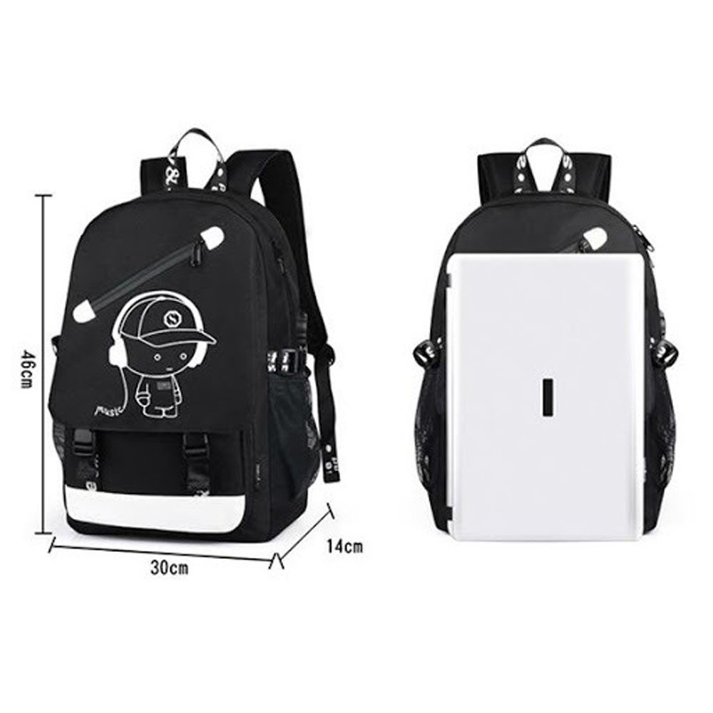 Міський повсякденний рюкзак, що світиться у темряві ∙ Ранець для школи, спорту, туризму - мініатюра 9