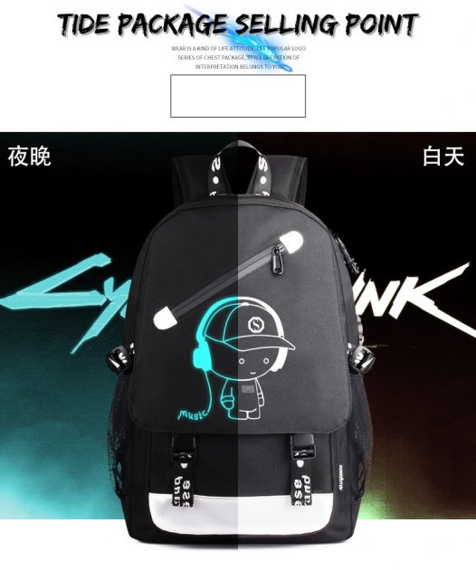 Міський повсякденний рюкзак, що світиться у темряві ∙ Ранець для школи, спорту, туризму - мініатюра 11