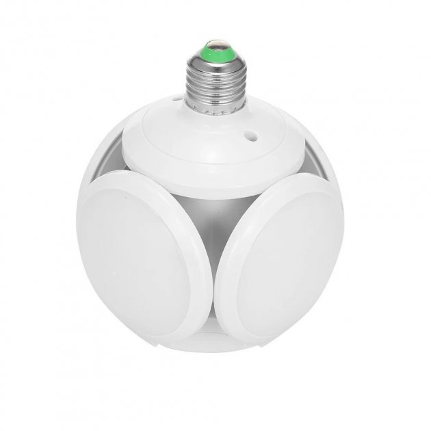 Розкладна світлодіодна LED лампа - світильник в патрон лампочка, що складається, з лопатями Football UFO LED Lamp 40Вт E27 - мініатюра 2