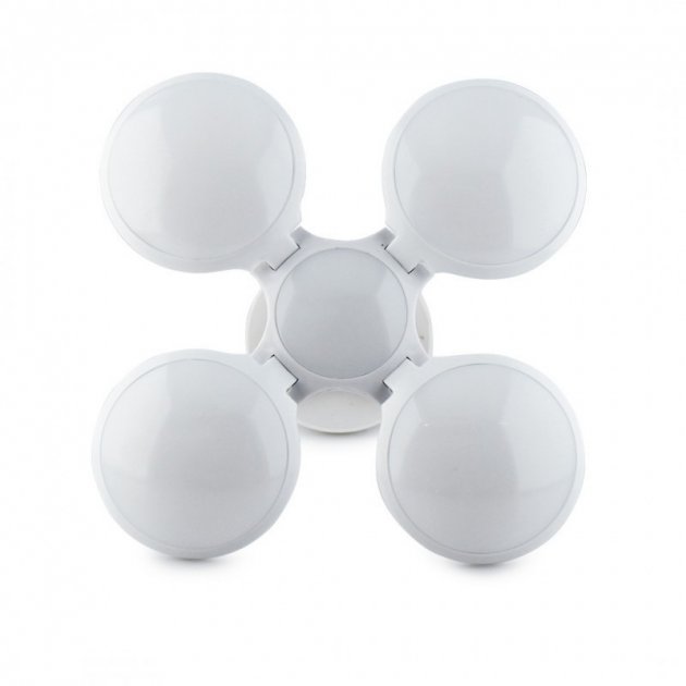 Розкладна світлодіодна LED лампа - світильник в патрон лампочка, що складається, з лопатями Football UFO LED Lamp 40Вт E27 - мініатюра 4