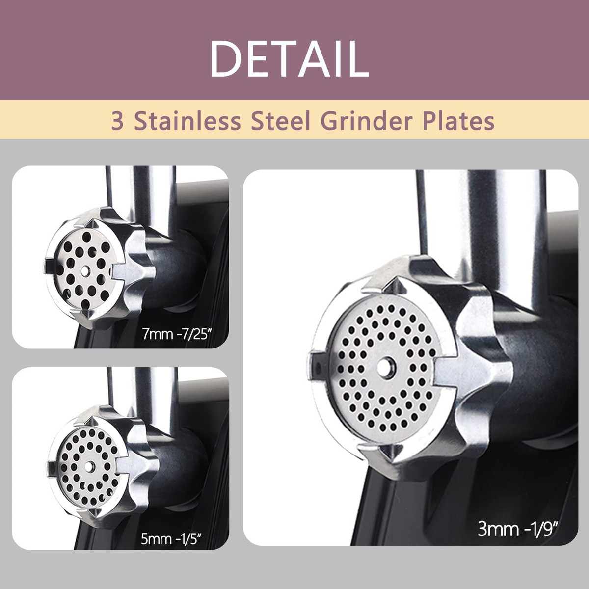 Електрична м'ясорубка Domotec MS-2024 Електром'ясорубка + Подрібнювач + Соковитискач, 3000 Вт - мініатюра 5