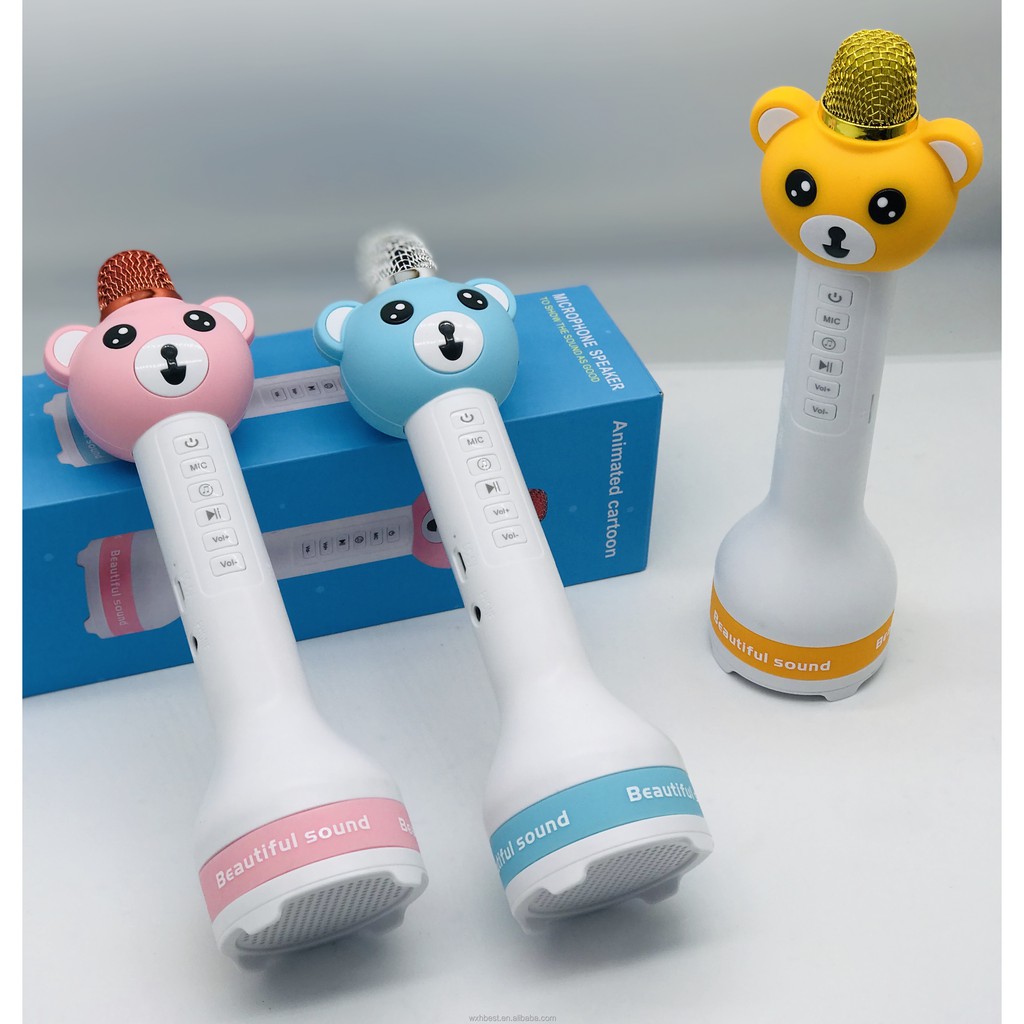 Дитячий караоке мікрофон та Bluetooth-колонка 2 в 1 Animated Cartoon V10 - мініатюра 3