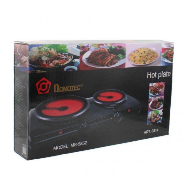Настільна інфрачервона керамічна електроплита Domotec MS 5852 ∙ Електрична плита на дві конфорки 2 х 900 Вт - мініатюра 4