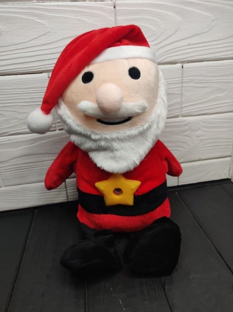 М'яка новорічна дитяча іграшка – проектор Дід Мороз ∙ Нічник у дитячу зі світловими та звуковими ефектами - мініатюра 3