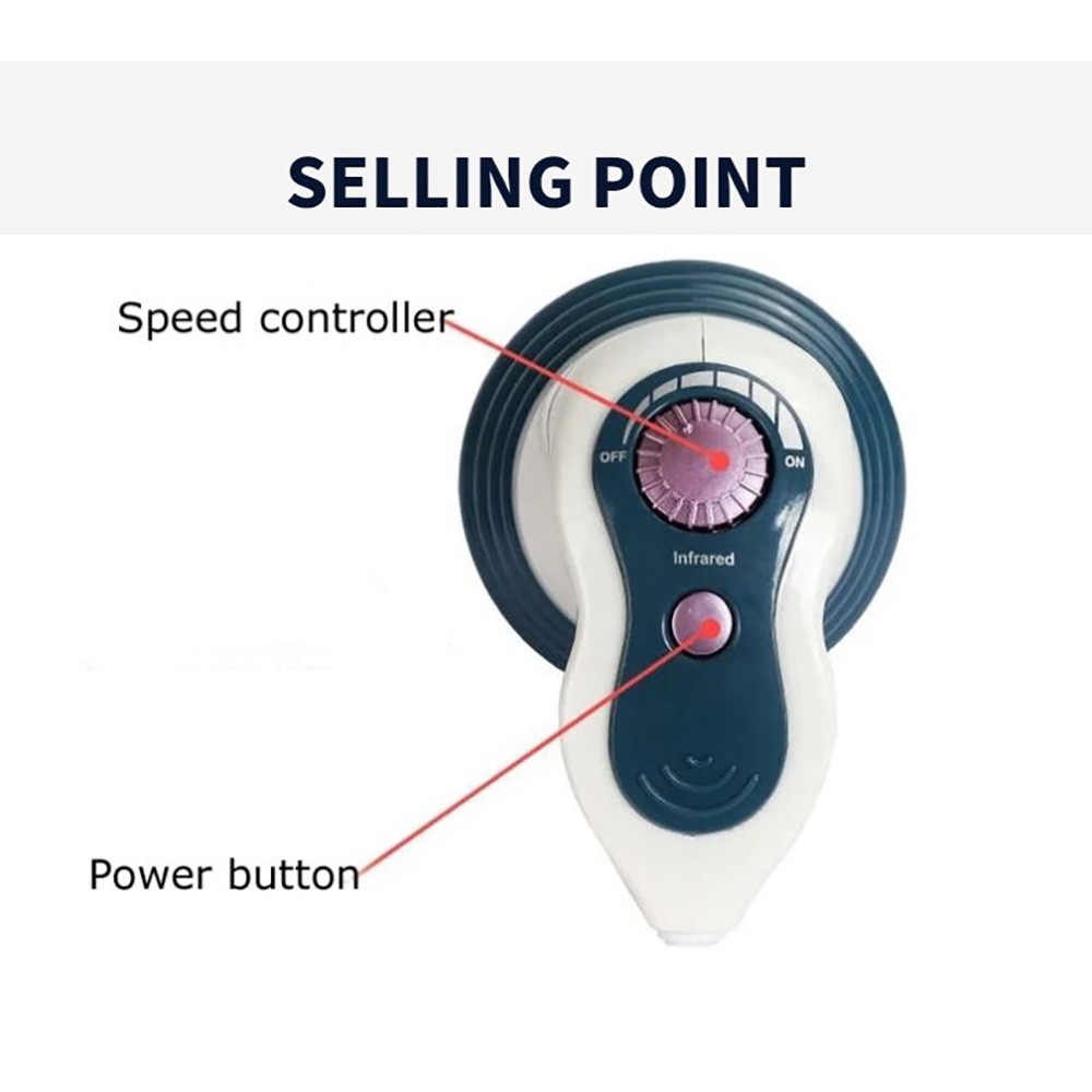 Інфрачервоний ручний масажер Body Innovation ∙ Антицелюлітний вібромасажер з насадками для всього тіла - мініатюра 8