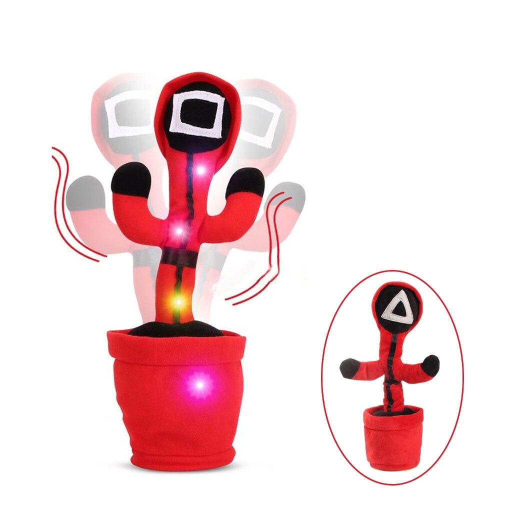 М'яка іграшка - повторюшка Гра в кальмара ∙ Танцюючий співаючий кактус Squid Game - мініатюра 11