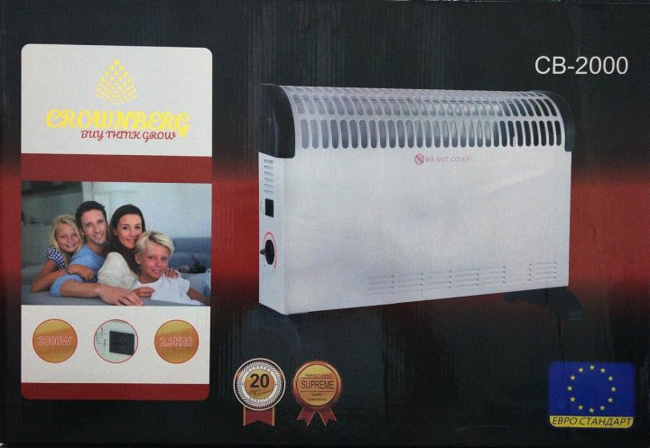 Обігрівач конвекторний Crownberg CB-2000 ∙ Електричний конвектор, 2000 Вт - мініатюра 5