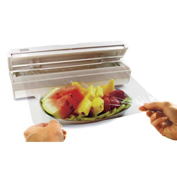 Диспенсер Wraptastic для зберігання та відрізання харчової плівки, фольги, пергаменту