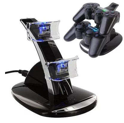 Подвійна зарядна док-станція для PS4 USB підставка для одночасного заряджання двох джойстиків PS4 World Game Charging Stand
