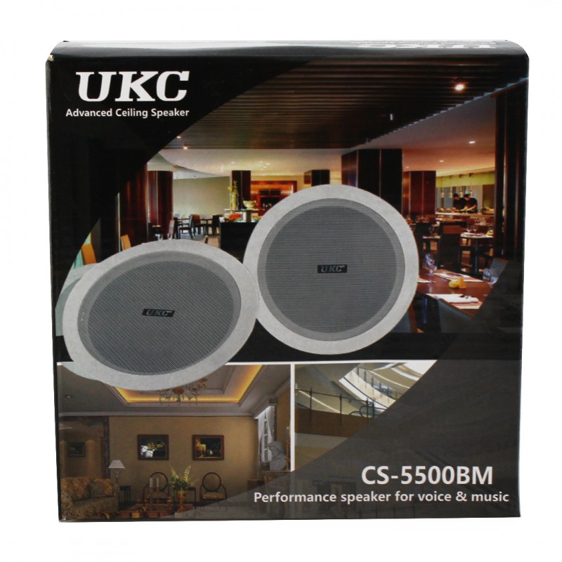 Стельові колонки – динаміки UKC CS 5500 що вбудовуються ∙ Водостійка стельова акустична система для врізного монтажу ∙ Діаметр 5,5’’ - мініатюра 6
