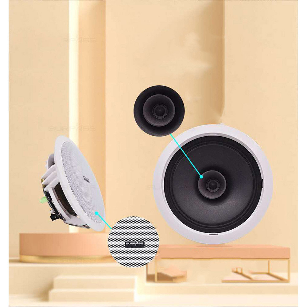 Стельова акустична система для врізного монтажу UKC CS 8500 Стельові колонки – динаміки, що вбудовуються ∙ Діаметр 8,5’’ - мініатюра 6