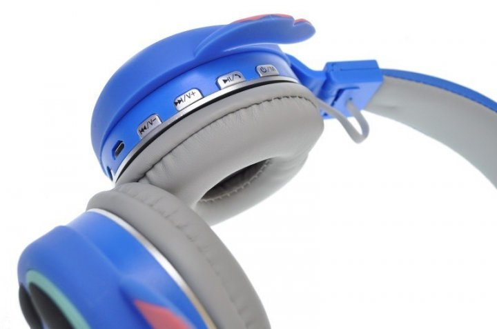 Дитячі бездротові навушники "Стіч" Stitch AH-806 Накладні навушники – гарнітура для дитини ∙ Bluetooth ∙ AUX ∙ Слот для картки пам'яті ∙ FM радіо ∙ Мікрофон - мініатюра 4