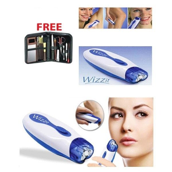 Епілятор електричний для видалення волосся Wizzit з набором інструментів для манікюру 2 в 1 ∙ Косметичний дорожній набір Електроепілятор + Манікюрний набір у чохлі - мініатюра 3