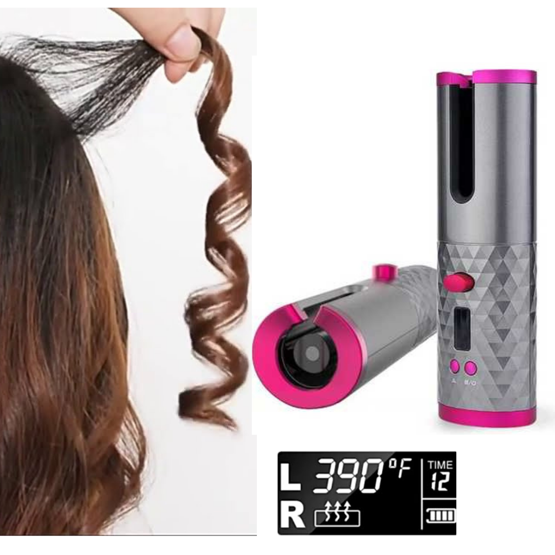 Автоматична плойка – стайлер Ramindong Hair curler WM-002 для завивки укладання волосся у локони, керамічна з USB зарядкою - мініатюра 3