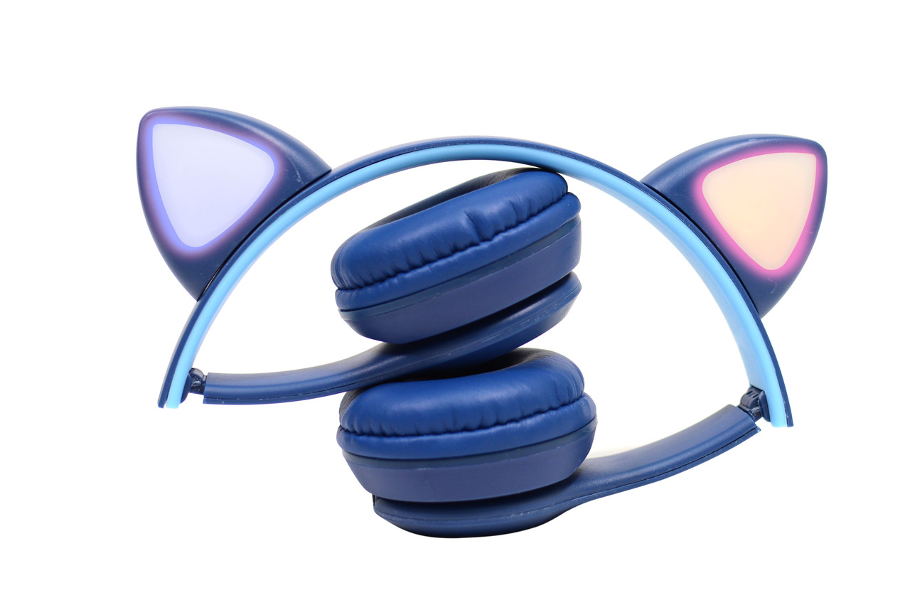 Дитячі бездротові Bluetooth навушники Cat Y47 з мікрофоном та котячими вушками, що світяться - мініатюра 5