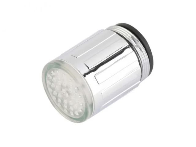 Насадка на кран змішувача з LED підсвіткою води ∙ Аератор економія води Faucet light multi Led Water Glow - мініатюра 4