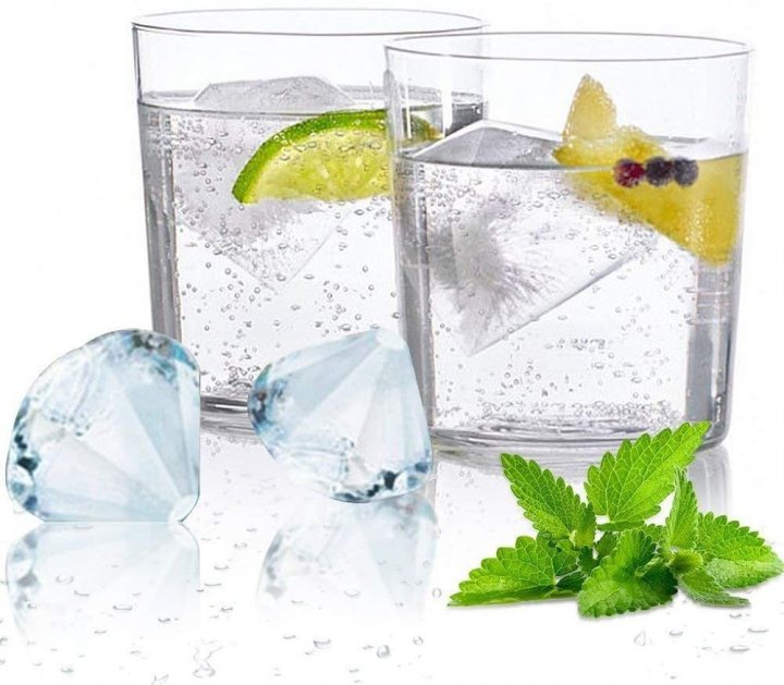 Силіконова форма – лоток для кубиків льоду Діамант ∙ Льодовина Алмази ∙ 4 осередки - мініатюра 3