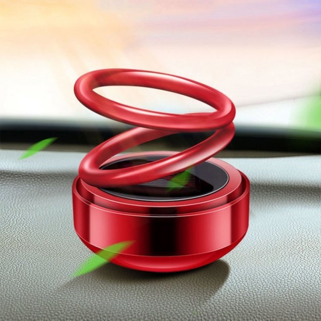 Автомобільний ароматизатор – антистрес левітуючі аромакільця ∙ Освіжувач повітря в авто на сонячній батареї Soaring Solar Power Car Aroma - мініатюра 2