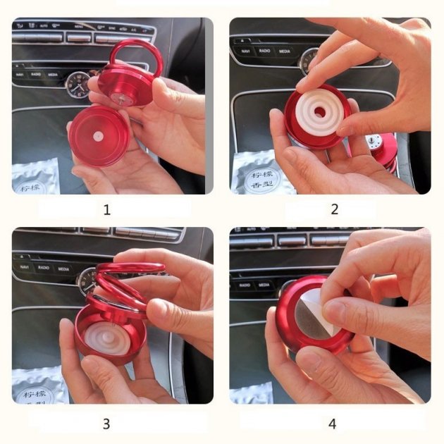 Автомобільний ароматизатор – антистрес левітуючі аромакільця ∙ Освіжувач повітря в авто на сонячній батареї Soaring Solar Power Car Aroma - мініатюра 3