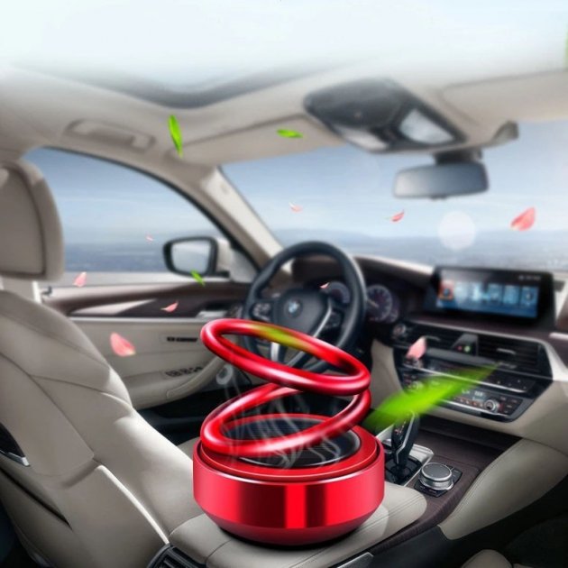 Автомобільний ароматизатор – антистрес левітуючі аромакільця ∙ Освіжувач повітря в авто на сонячній батареї Soaring Solar Power Car Aroma - мініатюра 4