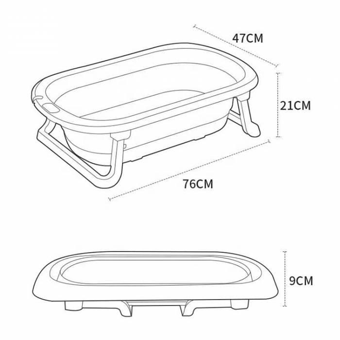 Дитяча складна ванночка ванна - трансформер для купання малюків Arivans - мініатюра 8