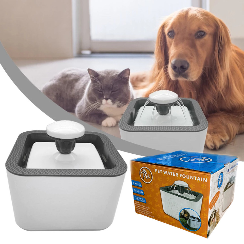 Автоматична напувалка - фонтанчик для домашніх тварин ∙ Домашній питний фонтан із чашею для котів та собак Pet Water FOUNTAIN