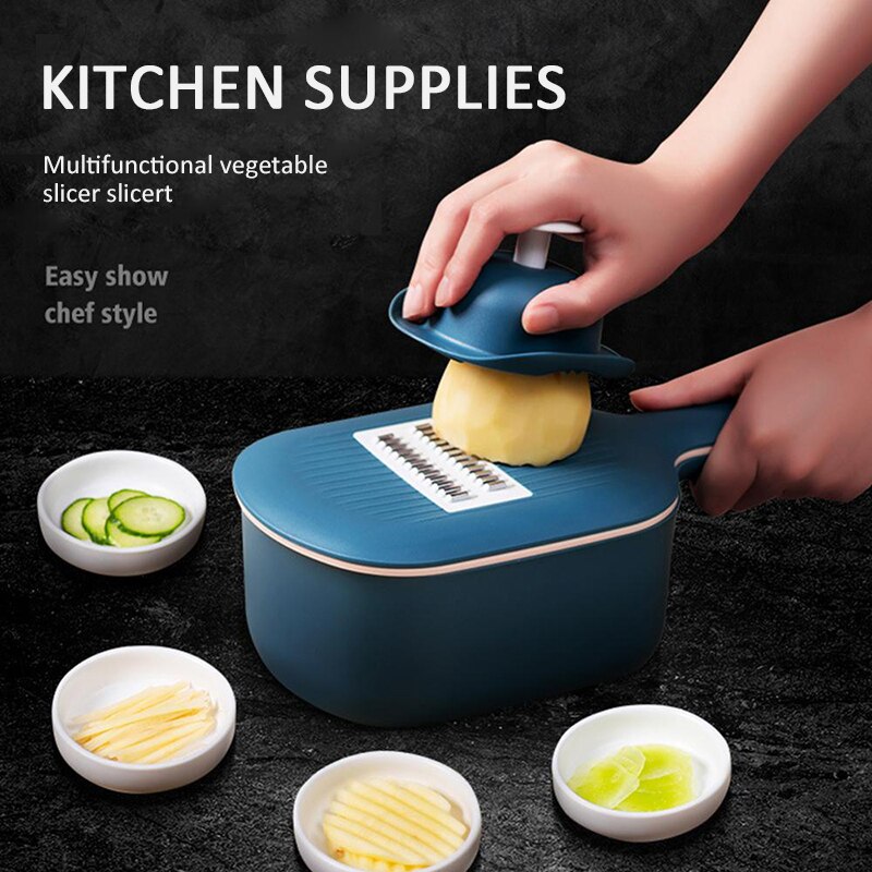 Терка – овочерізка з контейнером Multi-purpose Kitchen Cutter - мініатюра 4