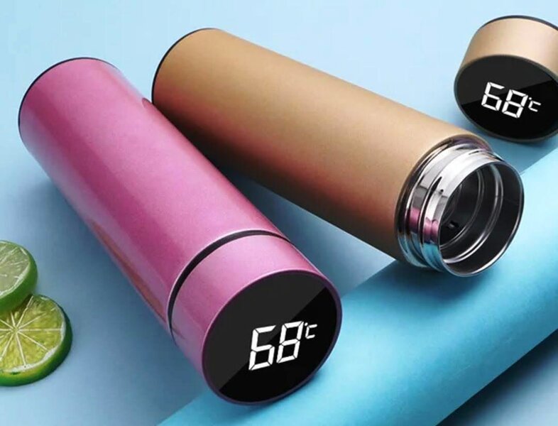 Смарт-термос для напоїв із сенсорним індикатором температури та ситечком Smart CUP ∙ Термокружка з нержавіючої сталі, 500 мл - мініатюра 6