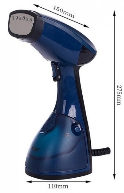 Відпарювач ручний вертикальний HAEGER HG-1269 Портативна парова праска ∙ Швидке нагрівання ∙ 1370W - мініатюра 4